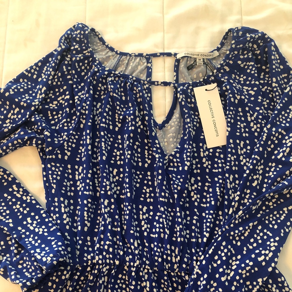 Collective Concepts NWT blue/white dress